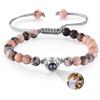 lorajewel Braccialetto con Foto Proiettata Braccialetti Foto Personalizzati per Uomini e Donne Braccialetti di Coppia Regali personalizzati (C)