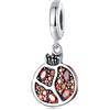 NewL Ciondolo in argento Sterling 925 esagerato lungo melograno ciondolo romanzo e alla moda con frutta, Pietra, Zirconia cubica
