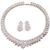 Generic set con collana e orecchini da sposa con gioielli cubici con micro pavé