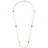 JEWELS BY LEONARDO Leonardo Juna 021752 - Collana lunga in acciaio INOX con pietre sfaccettate, colore: blu, verde, giallo, gioiello da donna, 85 cm, Acciaio inossidabile, Nessuna pietra preziosa