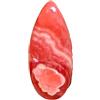 Gems_Hub 1 Pz Di Rodocrosite Naturale Pera 25x10x4mm Cabochon gemma sciolta per la creazione di gioielli. (Fai da te, Anello, Ciondolo, Collana) | GH_NAT_05720, 25x10x4mm, Pietra preziosa, Rodocrosite