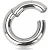 Inoki - Anello a segmenti clicker in titanio - Spessore 4 mm, Diametro 10 mm