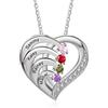 kaululu Collana Argento da Donna 925 Personalizzata Collana Cuore con Incisione Nome Regali per Mamma Nonna Donna Regalo di Compleanno (C-Nomi 4)