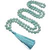 INFINITY GEMS Collana di perline Mala avventurina verde naturale AAA 108 Mala Preghiera Collana annodata da 10 mm Protezione energetica Equilibrio Guarigione Meditazione Nappa Japa Mala
