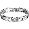 OIDEA Bracciale Braccialetto Uomo Bracciale Catena Acciaio Inox Croce Argento