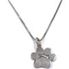 Damiano Argenti Collana con Medaglietta Zampa di Cane in Argento Sterling 925 Personalizzabile con incisione del nome del tuo amico a 4 zampe (Argento 925 Rodiato)