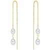 Valero Pearls Orecchino pendente da Donna in Argento Sterling 925 con Perla di coltura di acqua dolce Potato ca. 6,0-7,0 mm