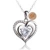 SOMEDA® Collana in argento 925 con ciondolo in moissanite | 1,2 o 3 carati di diamanti | gioielli da donna | regalo per fidanzata moissanite, Karat, Argento, Moissanite