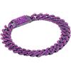 Sumpgle Iced Out - Set di collana con catena e cristalli viola, gioielli hip-hop, regalo per uomo e donna, 18 inch/45 cm-Necklace