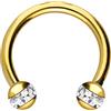 PIERCINGLINE Anello a ferro di cavallo in acciaio chirurgico con 2 sfere epossidiche | Piercing per setto labbro, trago, helix, ecc. | colori e dimensioni a scelta, Acciaio inossidabile