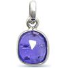 HIMALYA QUARTZ Ciondolo minimalista in argento sterling 925 con tanzanite sfaccettata, taglio rosa, forma libera, pietre preziose assortite, per donna - Argento
