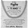 Bramart Collana Uomo A mio Figlio Regalo compleanno figli maschi idea regalo - Idee Regali per lui per Natale compleanni - Cofanetto con DEDICA incluso (A mio Figlio)