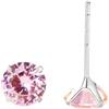 LES FOLIES DI PAOLA GRIECO Coppia di Orecchini Punti Luce Rosa in argento 925 - Rainbow Collection (8mm)