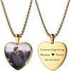 INBLUE Collana con Ciondolo Cuore Personalizzato Incisione Foto Testo Data Regali per Donne Ragazze Madre Adolescenti San Valentino Gioielli Commemorativi in Acciaio Inossidabile