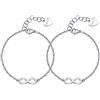 S'Agapõ Bracciali Donna in Acciaio con Simbolo Infinito | Collezione Me + You - SEY14