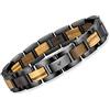 Woodstar TIGER - Bracciale da Uomo in Acciaio e Legno, Gioielli Moda Maschile, Braccialetto Regolabile B18-004