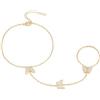 Yowivon Bracciale a Catena in Oro con Anello per Donna, Catena a Collegamento Placcata in Oro 14K, Delicati Bracciali Impilabili con Anelli, Gioielli alla Moda Regolabili e Ipoallergenici da Regalare