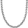 HIJONES Collana a Catena di Chicchi di caffè in Acciaio Inossidabile Bracciale per Uomini Donne Gioielli Hip Hop Argento 6 mm 55cm