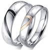 Beydodo Anello Coppia Acciaio Inossidabile Anello del Cuore di Puzzle Donna 17 & Uomo 22 Anello Fidanzamento Personalizzato