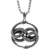 Hao Wu Xuan Storia infinita Vivid Two Snake Ciondolo Unisex Moda Animale sintesi Ciondolo Collana Regalo Gioielli