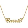 MyNameNecklace MYKA - Collana con nome personalizzato con ciondolo piccolo stile "Carrie" (Oro Vermeil)