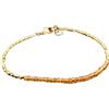 WORLD WIDE GEMS Bracciale unisex con perline sfaccettate a forma di rondella da 3 mm in granato di hessonite e chiusura placcata in oro da 7 pollici.|WWG_PC_03753