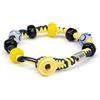 SAGA GIOIELLI Bracciale Colorato con Perle in Vetro - Bracciale Artigianale Multicolore Regolabile 23 cm - Gioiello Unisex Uomo Donna - Idea Regalo Originale - COLLEZIONE SOLARA (BSVE8F2-03)