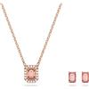 Swarovski Set Millenia, Swarovski Zirconi con taglio ottagonale, Rosa, Placcato color oro Rosa