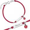 Sakrami Bracciale Argento 925 Bimba Cordoncino Rosso Coccinella Kids Collection + Confezione Regalo Personalizzata - Braccialetto per Nascita Comunione o Battesimo
