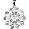 Giuseppe Di Rienzo Gioielli Di Rienzo Giuseppe Gioielli Ciondolo Presentosa dʼAbruzzo con Due Cuori | Argento 925‰ Rodiato CI PT01CA