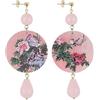 IN LEBOLE Lebole Orecchini Donna, Orecchini Donna Pendenti Eleganti e Leggeri, in Ottone Galvanizzato Oro con Pietre Naturali, Gioielli Artigianali Made in Italy, Regalo Donna dal Design Esclusivo
