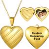 MeMeDIY Collana Personalizzata con Medaglione a Cuore - Ciondolo a Forma di Medaglione con Foto Immagine Collana Commemorativa Regali di Gioielli per Donne -B2