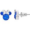 Disney EF00469SSEPL.PH, orecchini a perno placcati argento, con pietra portafortuna di settembre, taglia unica, in ottone, One Size, Ottone