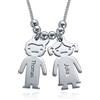MyNameNecklace MYKA - Collana della Mamma da 1 a 5 Charm Bimbi Incisi Personalizzati in Argento 925 - regalo per mamma o nonna (Argento 925)