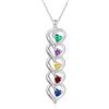 Jeweidea Collana con Nome Personalizzato per Donna - Collana Infinity da Donna con Incisioni Nomi dei Bambini Collana con Pietre Portafortuna per Mamma Nonna Regali per Festa della Mamma (A-Nomi 5)
