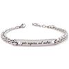 ALMENDRA Bracciale da uomo personalizzato in acciaio con incisione personalizzabile braccialetto regalo ragazzo nome frase inciso amico scritta (Catena 4mm)