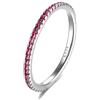 LES FOLIES DI PAOLA GRIECO Anello Veretta Girodito Fucsia in argento 925 rodiato - Rainbow Collection (US 11 - ITA 25)
