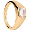 P D PAOLA Anello da Donna Argento Sterling 925 Placcato Oro AN01-985-12 12