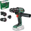 Bosch trapano-avvitatore a batteria AdvancedDrill 18V-80 QuickSnap (foratura/avvitamento; mandrino in metallo; portabit magnetico; testa eccentrica e ad angolo; impugnatura supplem.; senza batteria)