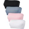 Blulu Reggiseno a Fascia da Donna, Senza Spalline, Senza Cuciture, Senza Imbottitura, 4 Pezzi, Blu Scuro, Rosso Scuro, Bianco, Nero, L