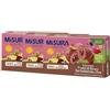 CAIYA 3X Misura Fibrextra Cornetti ai Frutti di Bosco, Barbabietola e Uva 100% Farina Integrale 308gr [3 Confezioni]