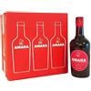 ROSSA AMARA ROSSA SICILIA | Amaro Amara | AMARO DI ARANCIA ROSSA SICILIANA | 30% Vol. | KIT BAR 6+1 | 6 x 50 cl