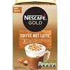 Nescafe NESCAFÉ Caffè istantaneo Toffee Nut Latte 8 bustine da 18,6 g, 100% caffè di provenienza responsabile (confezione da 6)