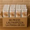 Generico Pinsa Romana L'Altrapizza - 18 Basi da 250g - Stese a Mano, Cotte su Pietra, Solo Farine Italiane - Lievitazione Lunga 60 Ore - Soffice e Croccante - Pronta da Infornare