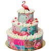 Sefaro Torta di marshmallow 3 Piani Party a Scelta Composizione Caramelle cotton candy (Fenicottero 1649)