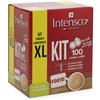 Generico Caffè Intenso gusto Forte - Kit 100 cialde + palettine di legno, bustine di zucchero, bicchierini di carta
