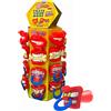 WOM Bpop Mix, Lecca Lecca alla Fragola a forma di Bocca Simpatica | Torre da 24 Dolci | 4 Modelli Diversi di Bocca | Ciucci di Caramelle da 15g