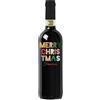 Bottle-Up Chianti DOCG, bottiglia con etichetta personalizzata originale. Idea regalo per Natale e feste natalizie. (Merry Christmas)