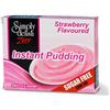 Simply Delish, Sugar Free Instant Pudding - Gluten Free, Vegan Sweet, Strawberry Flavour - Pack of 6, Low Fat Pudding