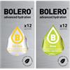 Generico SET 24 BOLERO bustine da 3 grammi 12 ice tea lemon limone + 12 Lime Preparato istantaneo per Bevande con Stevia e Vitamina C e Senza Zucchero